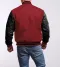 Cardinal Red Wool Body & Black Leather Sleeves Letterman Jacket